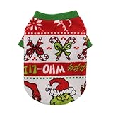 tinysiry Pet Sweatshirt, Soft Warm Fashion Christmas Element Pattern Dog Costumes, Cat Clothes for C