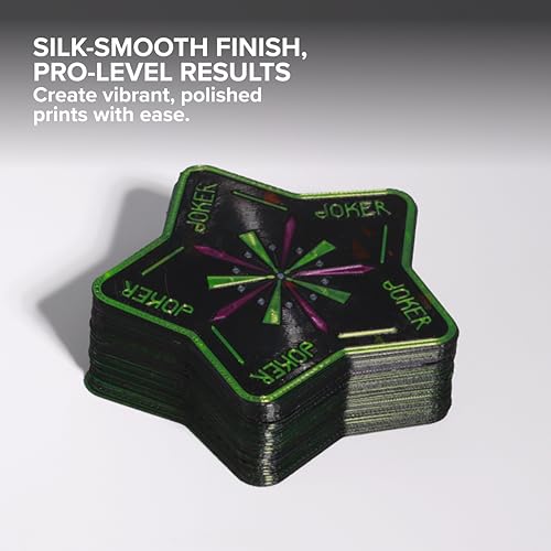Image of Polymaker Panchroma Silk PLA Filament 1.75mm for 3D Printing, 1kg, Black | Neatly Wound, High-Gloss Finish PLA, Easy Print & Smooth Feeding, Compatible with Bambu Lab & Most 3D Printers
