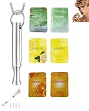 BCHKO Collier Respiration Anti Tabac Argent, 1 Pendentif（Livré avec 3 sachets d'huile essentielle） | Aide Naturelle Sevrage Tabagique & Anti-Stress