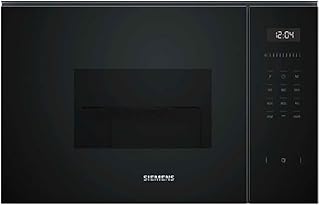 Siemens Microondas integrable iQ500, 59 x 38 cm, cookControl, humidClean, Grill, Negro, BE525LMB1