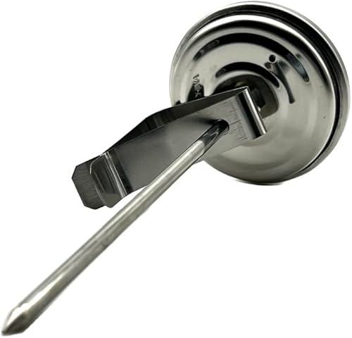 Miniatura 5 de Nexgrill Termómetro para freír  Lectura instantánea de acero inoxidable de 5 pulgadas con clip para olla, termómetro de pescado, carne y aceite para