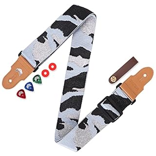 MOOZAK Colorcloud Sangle de guitare pour guitares acoustiques, électriques et basses avec 2 verrous de sangle, 3… - Les Beatles, Paul McCartney, John Lennon, RIngo Starr, George Harrison