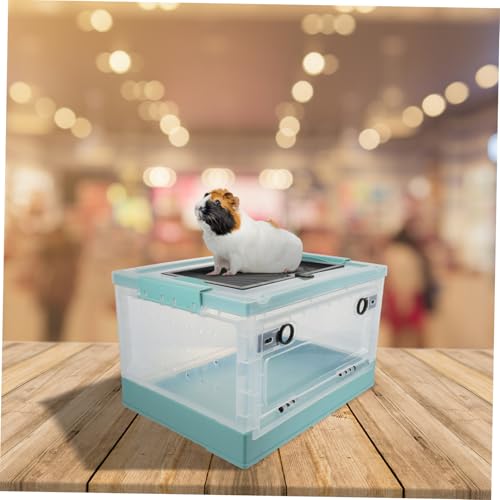 Maison en plastique bleu pliable pour hamster et herisson - 6