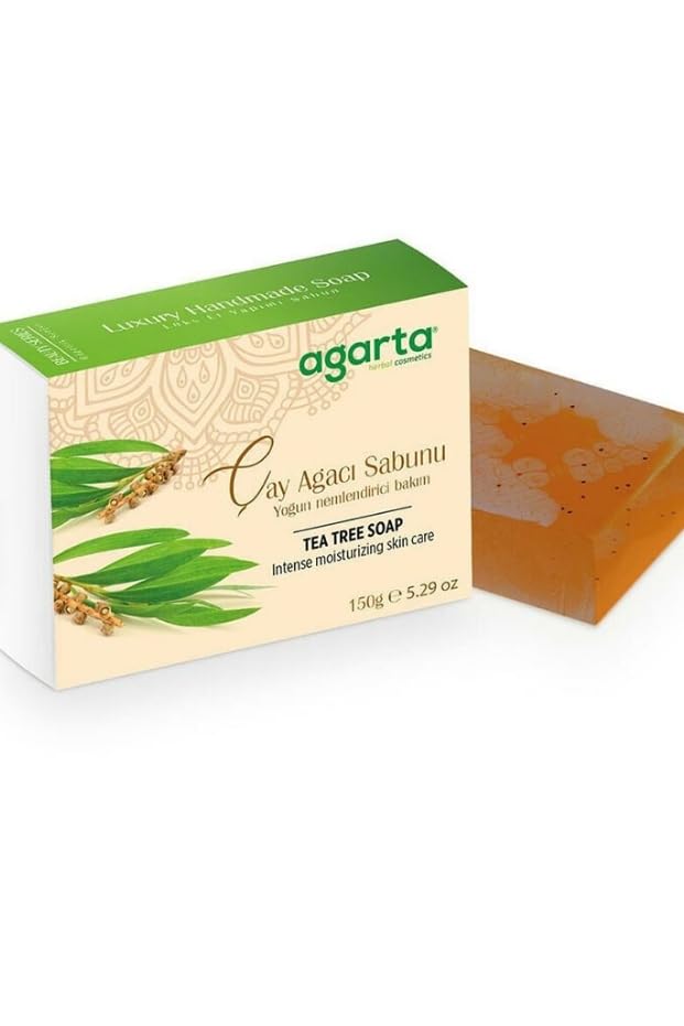 Handmade Tea Tree Soap Bar Natural Botanical Cleansing Soap for Skin Hair Care Vegan Clean Formula 5 29