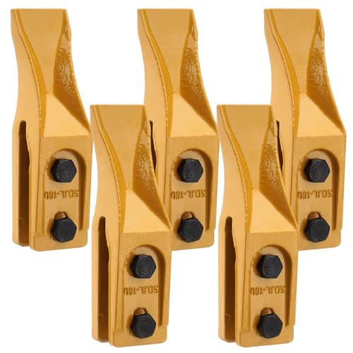 Skid Steer Bucket Teeth 6684447 Bolt-On Tooth Unitooth w/Bolts & Nuts Excavator Bucket Teeth for Tractor Backhoe Loader(Landscaping Trenching & Construction) 5 Pack