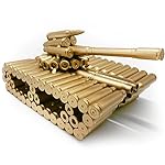 Pretties Bullet Shell Casing Shaped Army Tank Metal Sculpture, Military Gift for Men, Home Decor Collectible Vehicles, Artwork Model for Home, Office, Room Desktop Decorations (Heavy) - Image 5