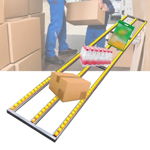 YJEUZCD Unloading Light-Duty Gravit-y Conveyor, Collocatable Roller Conveyor Slides, ABS Plastic Roller, Factories Warehouses Line Unloading Pulley(15.7x118.1in)