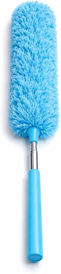 Espanador de Pó Eletrostático Premium com Extensor Retrátil Alcance Alto Limpeza Eficiente(1 ESPANADOR MENOR)
