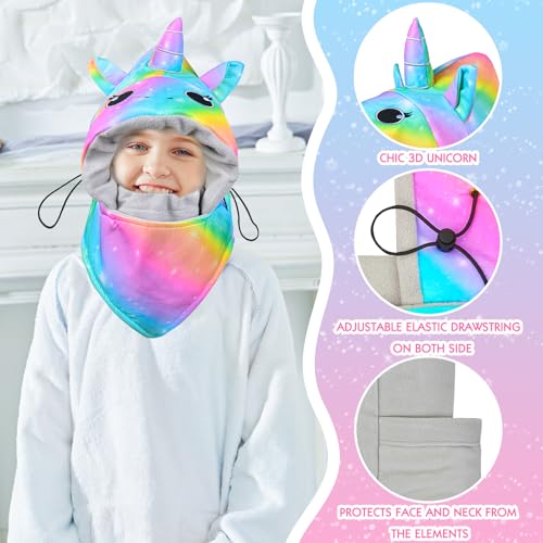 Kids Winter Windproof Hat, Unisex Children Heavyweight Balaclava for Kids, Ski Mask with Thick Warm Fleece Face Cover2