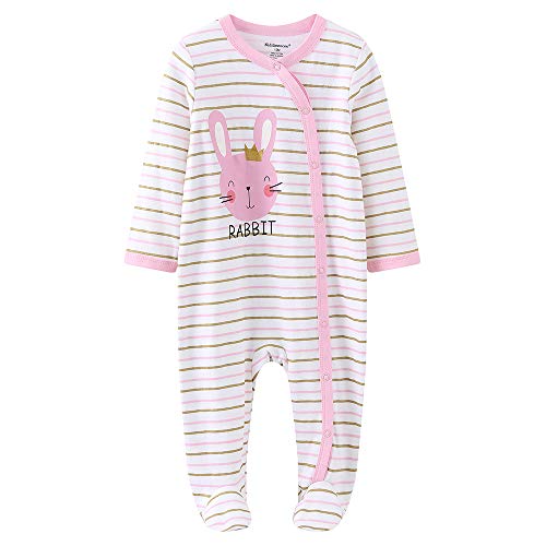 Kiddiezoom Newborn Baby Snug Fit Footed Cotton One-Piece Romper Jumpsuit #TOP2