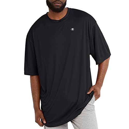 Champion, Double Dry Sport, Men’s Crewneck Short Sleeve Tee (Reg. Or Big & Tall), Black, Large #TOP3