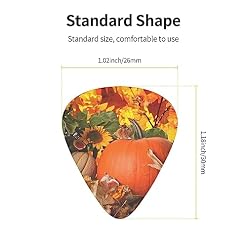 Autumn Leaves Happy Thanksgiving Day Lot de 12 médiators tendance et durables en forme de citrouille pour ukulélé guitare électrique basse - Les Beatles, Paul McCartney, John Lennon, RIngo Starr, George Harrison Autumn Leaves Happy Thanksgiving Day Lot de 12 médiators tendance et durables en forme de citrouille pour ukulélé guitare électrique basse – Image 4