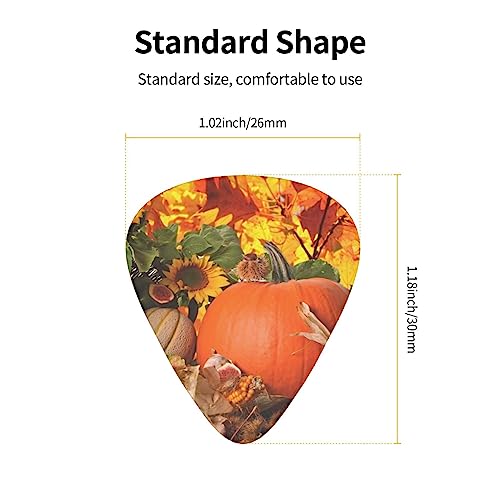 Autumn Leaves Happy Thanksgiving Day Lot de 12 médiators tendance et durables en forme de citrouille pour ukulélé guitare électrique basse - Les Beatles, Paul McCartney, John Lennon, RIngo Starr, George Harrison Autumn Leaves Happy Thanksgiving Day Lot de 12 médiators tendance et durables en forme de citrouille pour ukulélé guitare électrique basse – Image 5