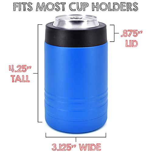 Clear Water Home Goods - (Bulk Pack of 24) 12 oz Stainless Steel Double Wall Vacuum Insulated Can or Bottle Cooler Keeps Beverage Cold for Hours - Powder Coated Royal Blue - Image 4