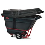 Rubbermaid 1304BLA Rotomolded Tilt Truck Rectangular Plastic 450-lb Cap. Black