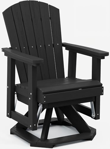 SERWALL Adirondack Swivel Glider Chair, HDPE Patio