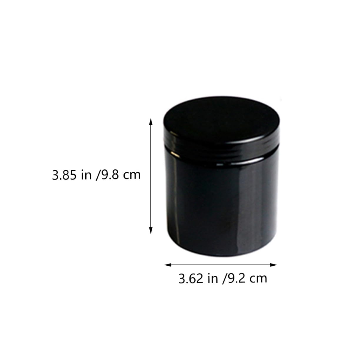 FUOYLOO Lot de 12 Pots Cosmétiques en PET 500 Ml Noirs Contenant Large Ouverture 89 Dents Pot de Crème Visage Pratique et Léger pour Maquillage Voyage et Stockage Sécurisé