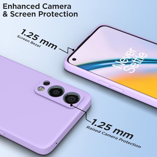 Image of Outlouders Back Cover for Oneplus Nord 2 5G | Camera Protection | Durable Soft Matte Silicone Bumper Case (Purple)