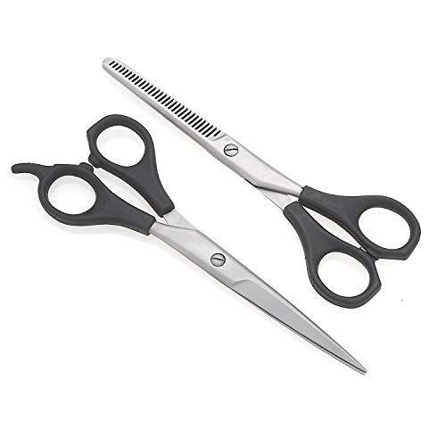 SURGICAL ONLINE Professional Hair cutting barber and hair Thinning Scissors, Texturizing Shears Salon Razor Soft Easy Finger Inserts