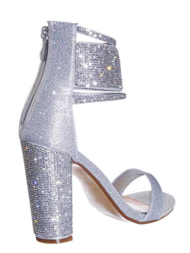 Aquapillar Rhinestone Crystal Dress Sandal - Wedding Party High Heel Shoes #TOP2