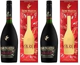 Rémy Martin V.S.O.P. 70cl Special Pack - Cognac Fine Champagne. Note di Vaniglia, Albicocca e Pera Candita. 40% Vol.; Idea Regalo Esclusiva (Confezione da 2)