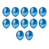 GRUPO MIRANDINHA 12 Latex Straight Round 16 Inch Balloons Happy Birthday Balloons Small Balloons (Blue)