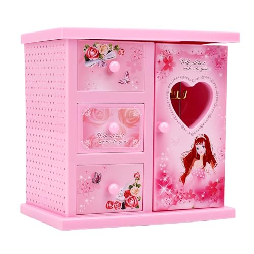 Caja de joyería musical para niñas organiza joyas sin enredos 6