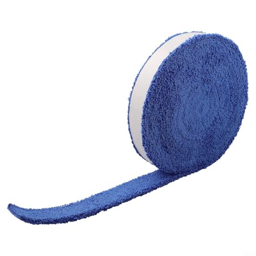 Toalla de algodón antideslizante de 10 m de longitud para raquetas de tenis, bádminton, squash, cañas de pescar, asas de bicicleta y motocicleta (azul)