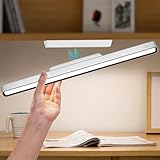 XmnSoly Desk Light Bar, 16.5in Magnetic Rechargeable LED, 3000K, 4500K, 6000K Color Temperature Under Cabinet Lighting for Desk, Home Office, Under Shelf