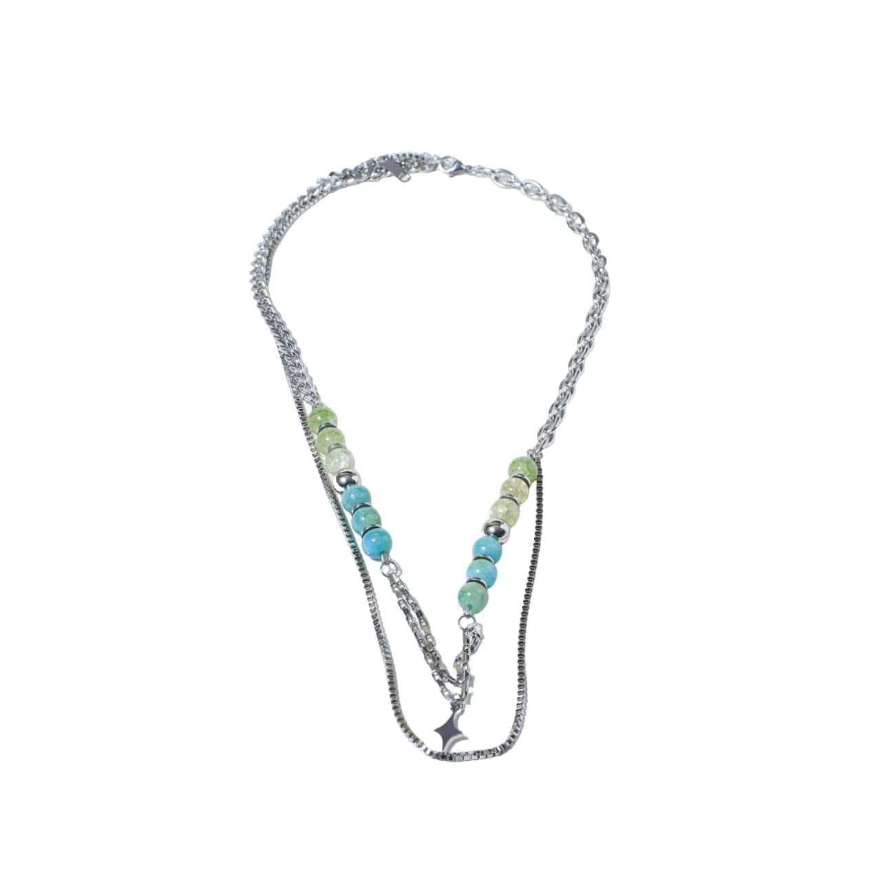 SALTYAlpha Beaded Neck Chain for Men & Boys | Stainless Steel | Long Necklace | Pendant | Locket | Fancy & Stylish | Birthday Gift | Aesthetic Jewellery | Accessories for Everyday Wear