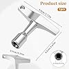 2 PCS Drum Tuning Keys – Chrome Alloy Drum Key with Drill Bit Adapter – Ideal Drum Kit Tool for Acoustic & Electronic Drums (Quadrilateral) #1