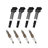 8PCS Compatible For BMW 2 5 E81 E82 E87 E88 E90 E91 E92 550i 650i 650Ci X5 V8 4.8L Ignition Coil