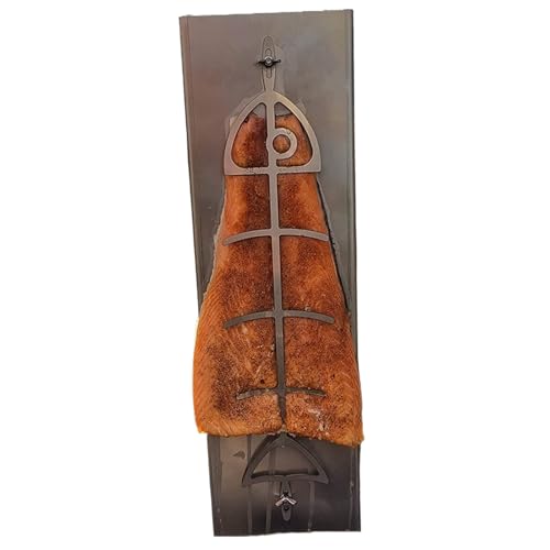 JIEBWCHA Tabla para Salmón a la Llama - Reutilizable Soporte de Parrilla para Salmón Flameado,Tabla de Pescado Reversible 82°C Utensilio de Cocina para Barbacoa Camping Exterior Terraza Jardín Fiesta