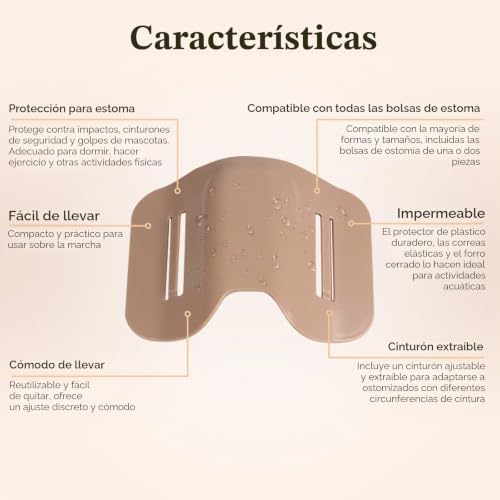 Cinturón de estoma y escudo anticolisión para bolsas de colostomía 5