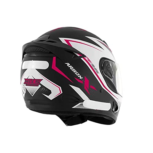 Capacete Mixs MX2 Carbon Fundo Preto Fosco/Rosa, 56, Pro Tork 2