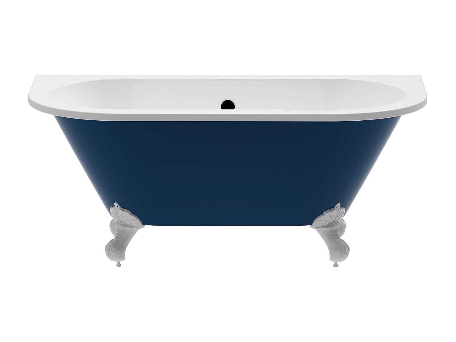 Vente-unique - BaÒo semi-exenta retro con patas de ·guila - Azul brillante - 154L - 150 x 74 x 61 cm - BOLISA