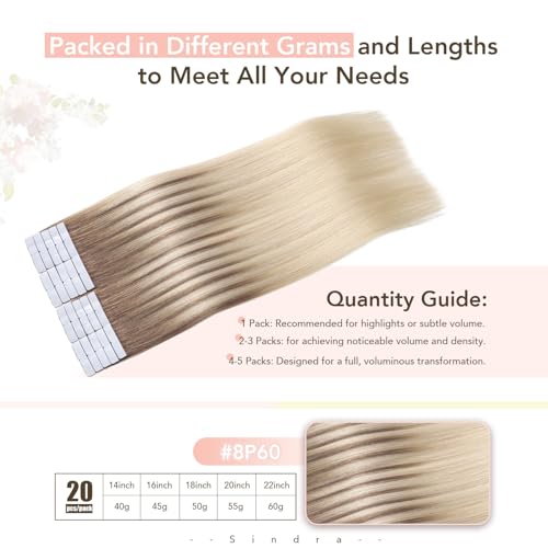 Image of Sindra Invisi Edge Tape in Hair Extensions Human Hair