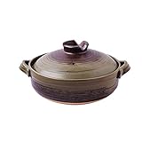Cutfouwe Donabe Japanese Casserole Pot Casserole Resistente al Calor Casserole con Tapa Arcilla Arroz Pot Casserole Clay Pot sobre STEV Cacerola Salud Cacerola,A,0.8L