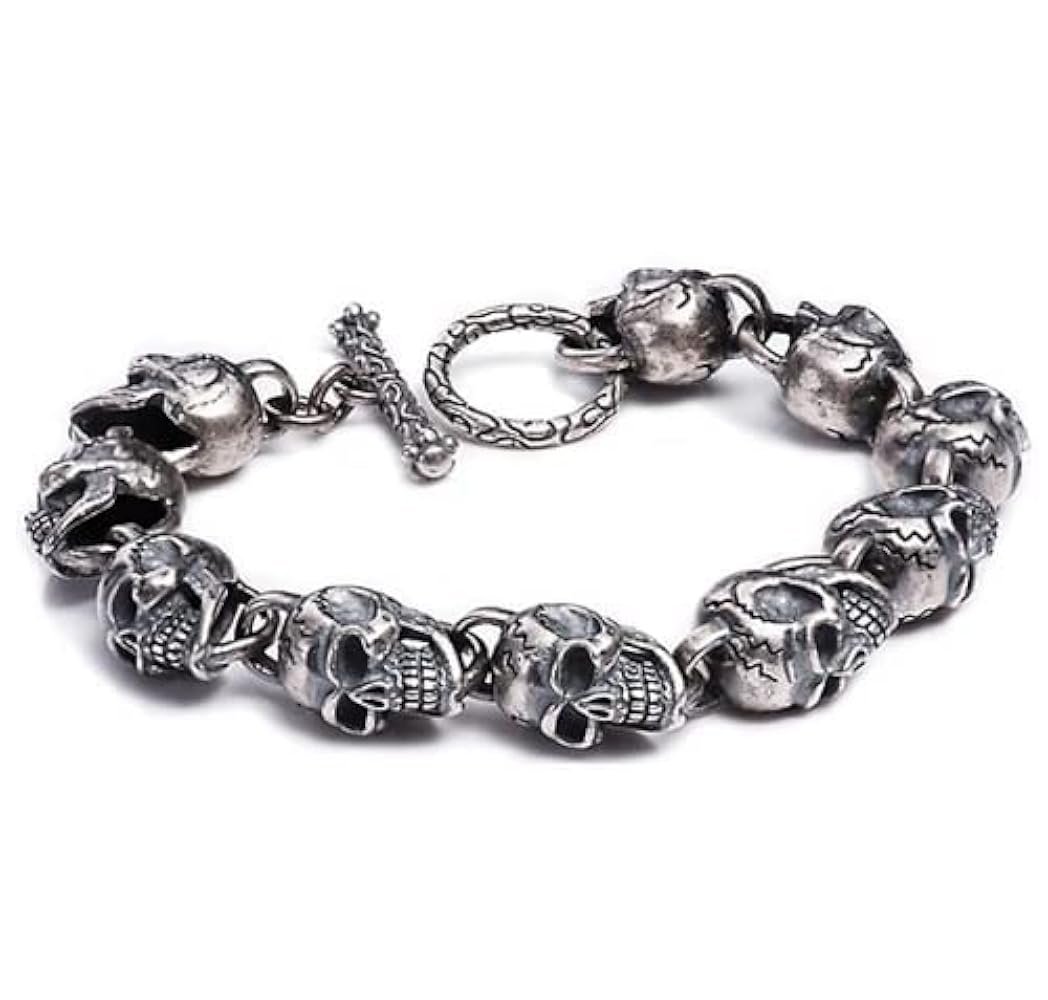 アクセサリー Skull Chain Bracelet - Silver 925 Amazon.com: YANYUESHOP Silver Skull Bracelet ~ 925 Sterling