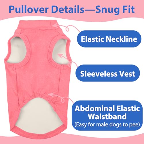 Image of Warm Fleece Dachshund Sweater for Winter Dog Walking, Rosered, M | Soft Dachshund Clothes for Long-Body Dogs, Lightweight Pullover Vest for Autumn, Cold Weather with Freedom of Movement