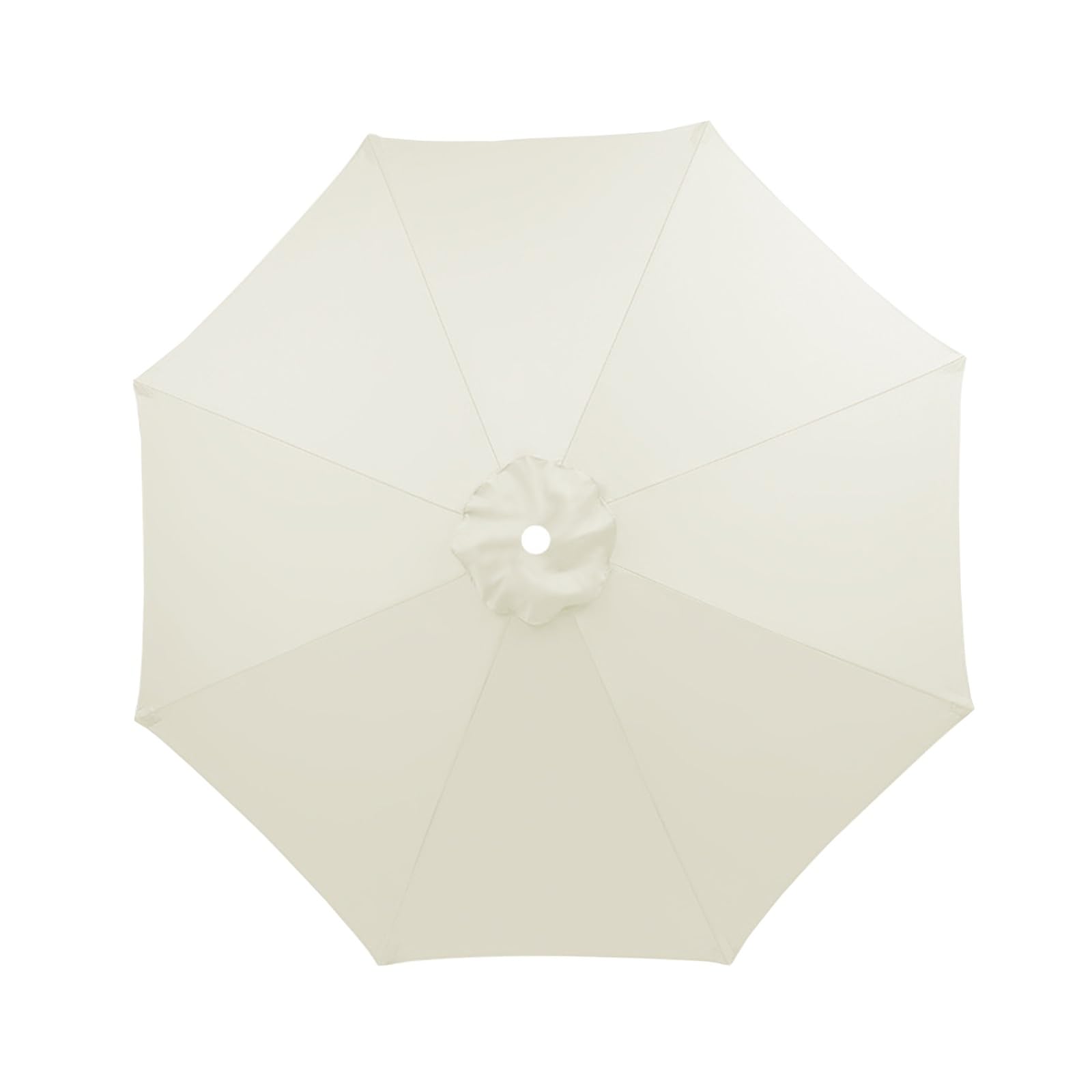 DUYULIANG Replacement Parasol Canopy Waterproof, 200 230 250 270 300 350 CM Parasol Top Fabric Cover, AntiUV Umbrella Replacement Canopy Sunshade Cloth 6 8 Ribs, For Garden Umbrella(White,2.5M/8Ribs)