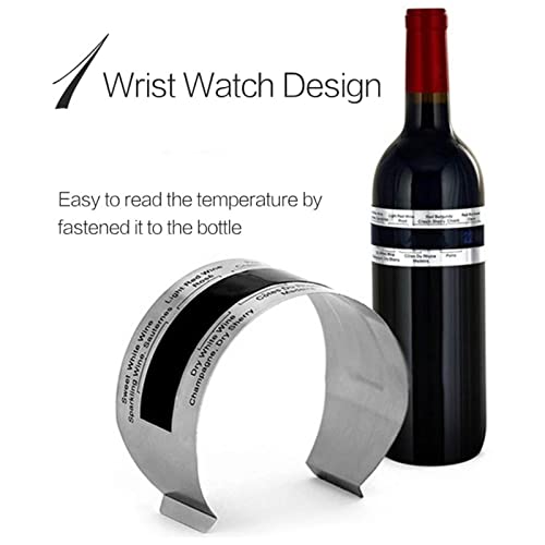 Termômetro de Vinho | Colar de Termômetro de Vinho Sensorial Digital para Degustação de Vinho Tinto