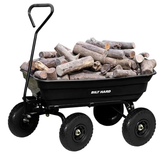 Heavy Duty Poly Yard Dump Cart by BILT HARD