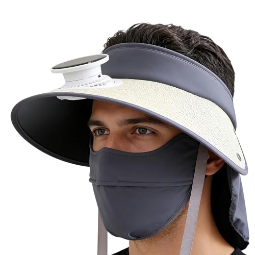 Chapeau avec ventilateur solaire et protection anti-UV pour rando