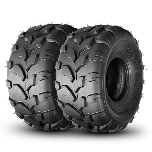 TRIPOWER 2Pcs 18x9.5-8 ATV/UTV Turf Tires, Tubeless, 4PR