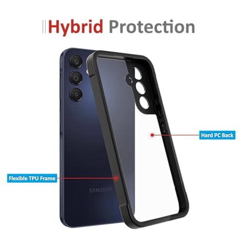 Image of Thermoplastic Polyurethane Case For Samsung Galaxy A34,[Anti-Yellowing Technology] [Military Grade Drop Protection] Shockproof Case Slim Hybrid Phone Case-Carbon Black