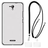 Shantime Hülle & Crossbody-Trageriemen-Set Kompatibel mit Hisense F20 Handyhülle & Verstellbarem Halsband mit Metallschnallen & 2 Aufklebern(Schwarzes)