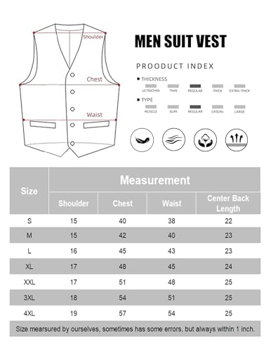 Coofandy Men'S Formal Suit Vest Slim Fit Double Breasted Dress Vest Solid Casual Business Waistcoat,Army Green,Medium thumb #5