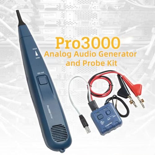 Pro3000 Tone Generator and Probe Kit, Tone Generator Kit, Toner Electrical Tool, Wire Toner and Probe Kit, Handheld Telephone Line Finder with SmartTone Technology