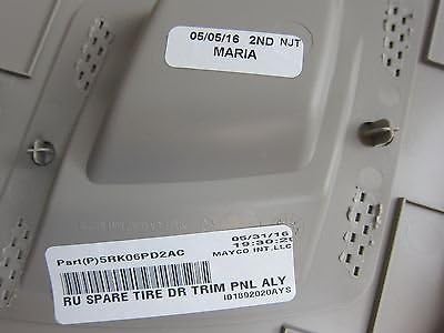 Chrysler Pacifica Spare Tire Compartment Cover Mopar OEM